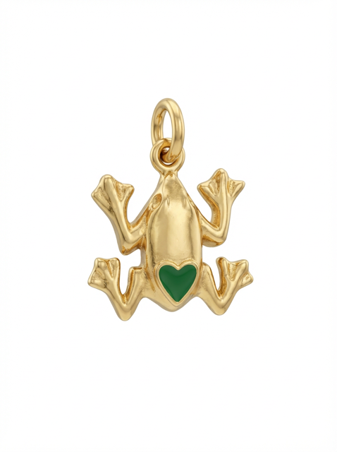 Charm frog brass/ g-p