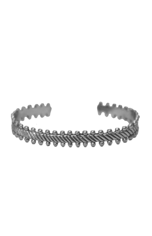 Multi dot cuff bracelet silver-plated