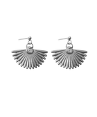 Silver middle fan earring