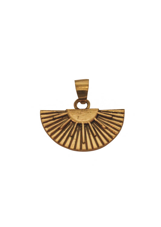 Pendant big fan brass