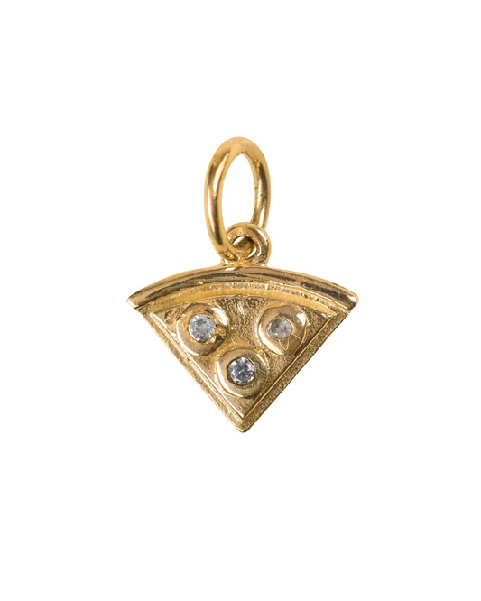 Pizza pendant big brass/g-p