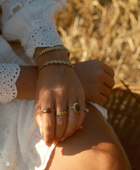 Brass dark red resin heart ring