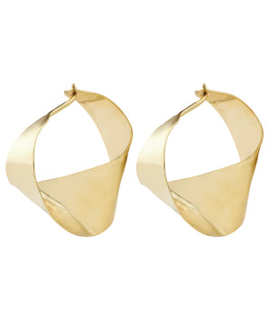 Oorbellen - Flat wave - Gold plated