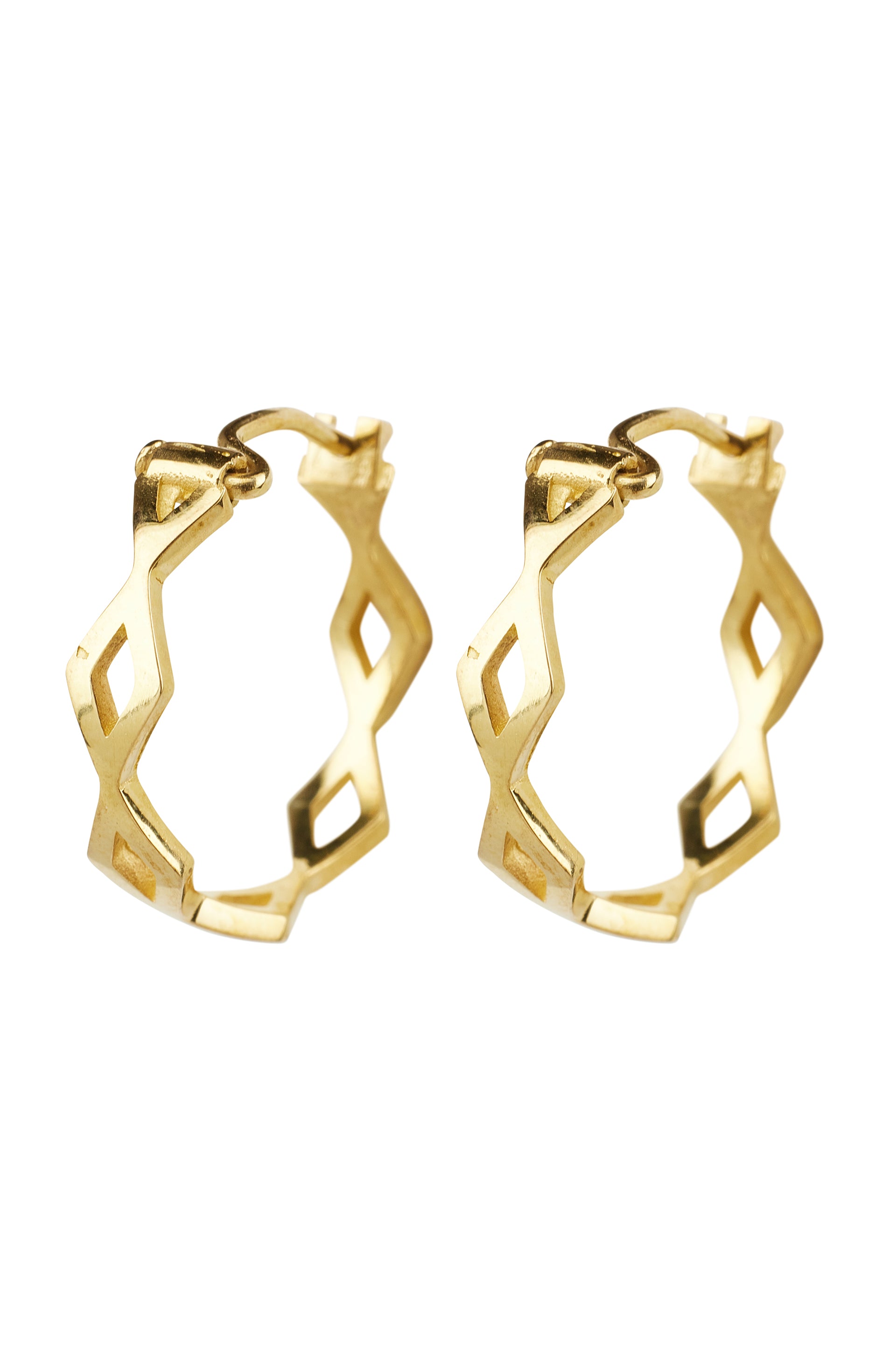 Oorbellen - Big chain hoop - Gold plated
