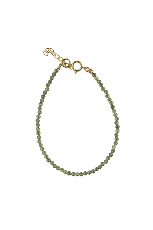Bracelet serpentine jade with g-p lock