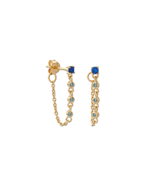 Blue night chain earring g-p