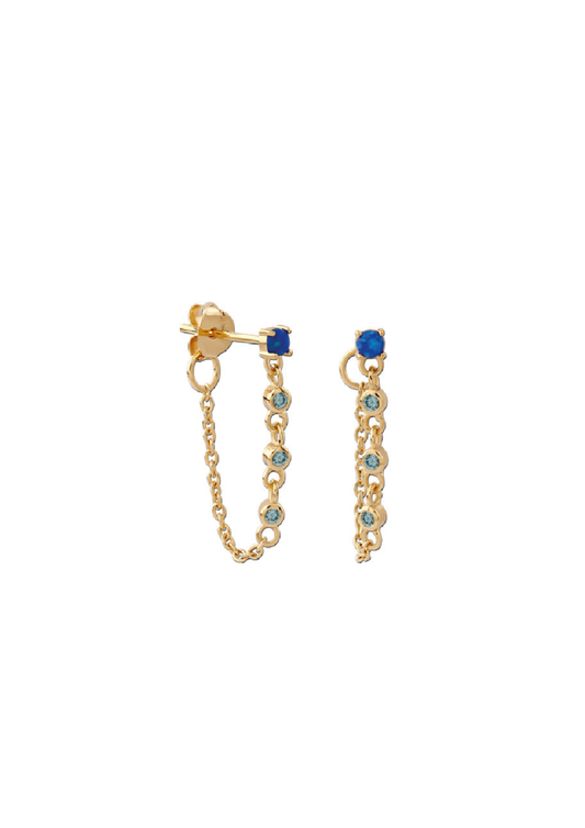Blue night chain earring g-p