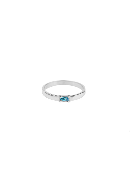 Ringen - Tiny baquette - Silver