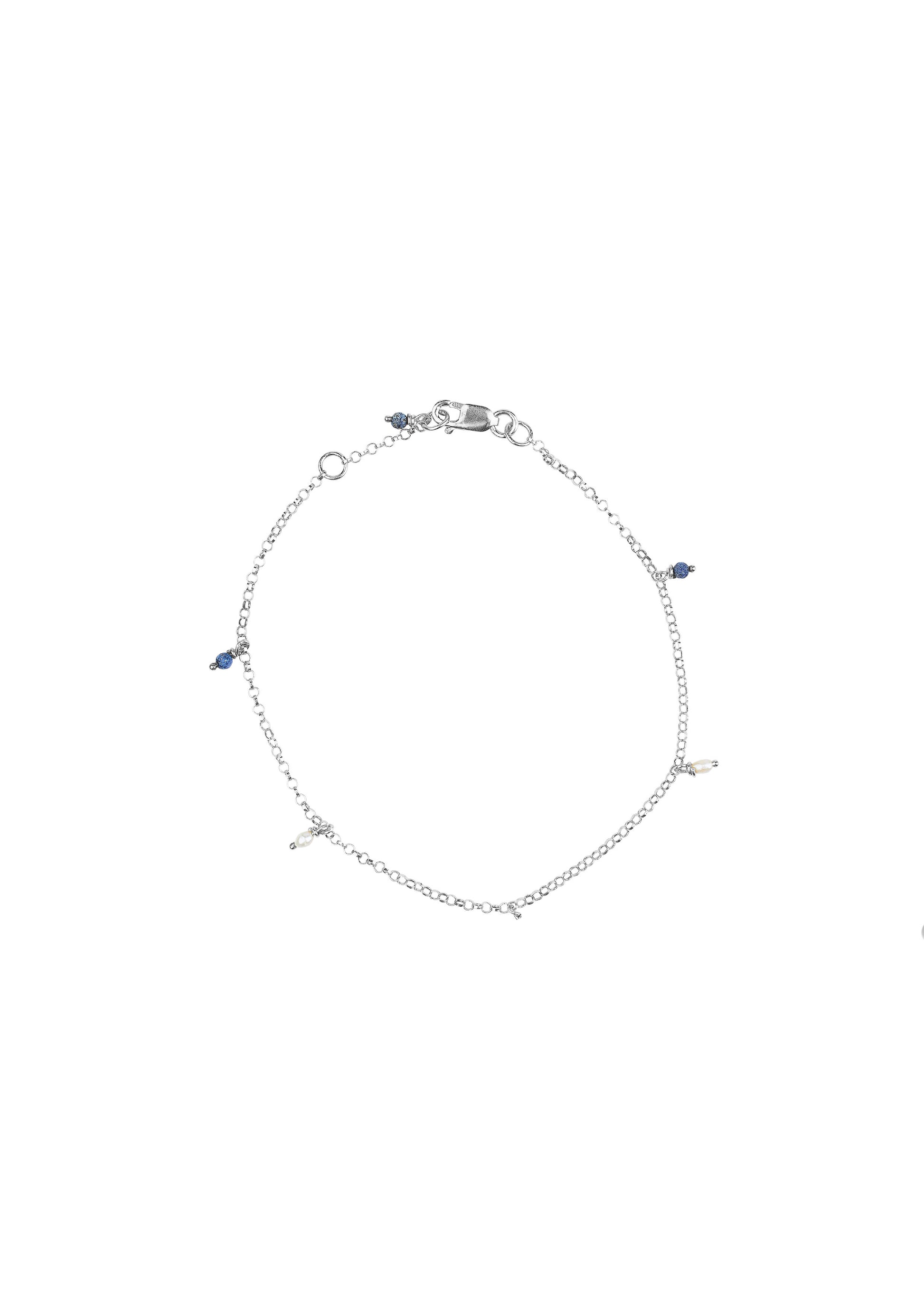 Armbanden - Pearl and lapis lazulli - Silver