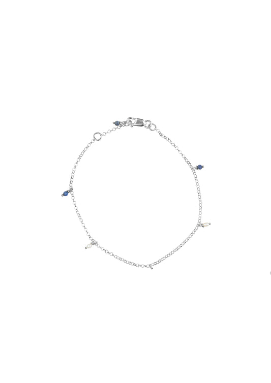 Armbanden - Pearl and lapis lazulli - Silver
