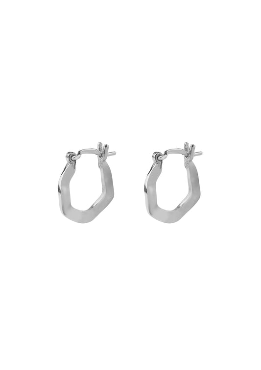 Oorbellen - Flat hoop - Silver