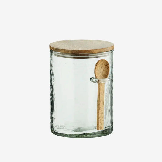 Glass jar with spoon big