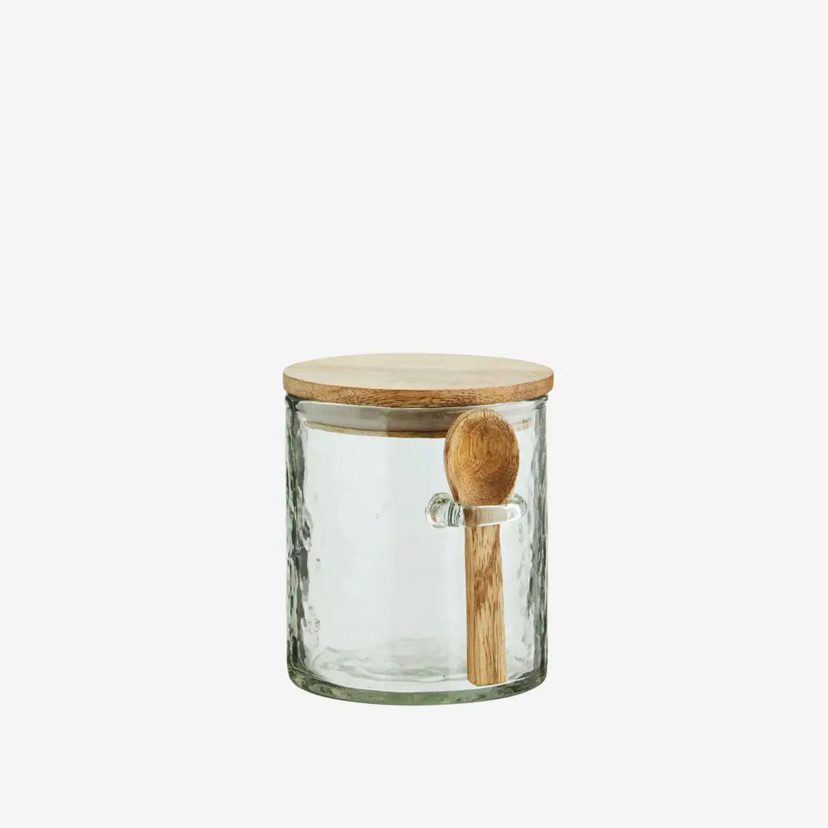 Glass jar with spoon small