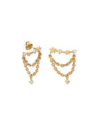 Zircon star chain earrings g-p