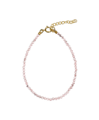 Bracelet pink strawberry quartz with g-p lock