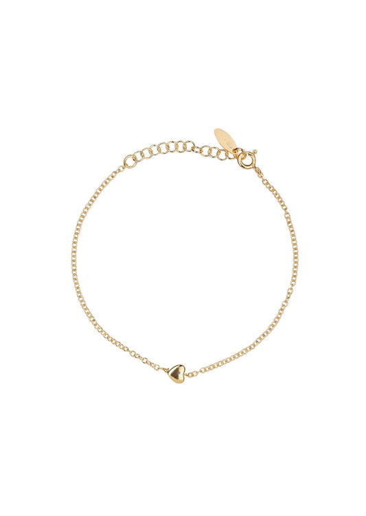 Bracelet tiny thick heart g-p