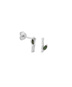 Silver bamboe stud earring