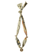 Batik coin necklace green