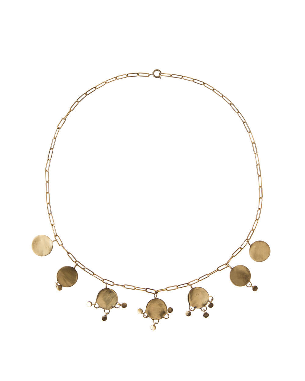 Coin necklace brass
