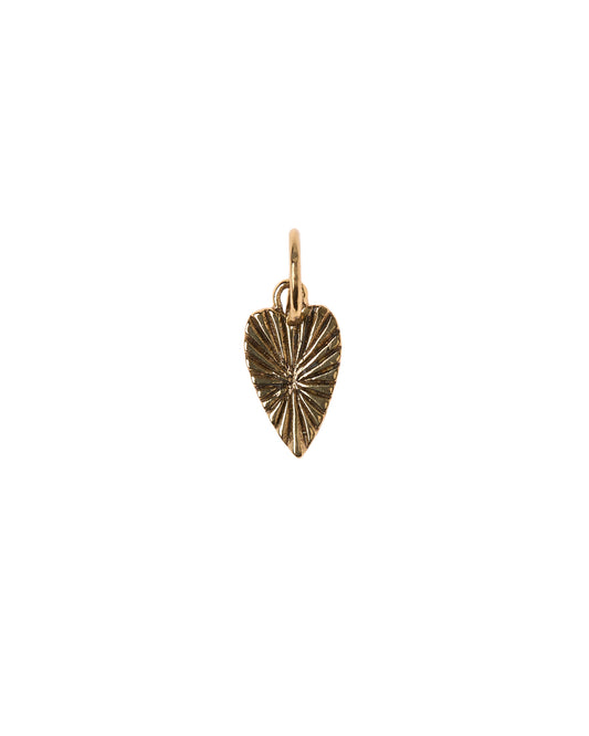 Heart pattern charm brass/g-p