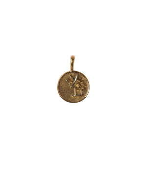 Coin palmtree brass