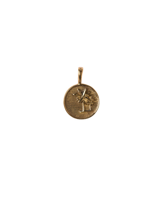 Coin palmtree brass