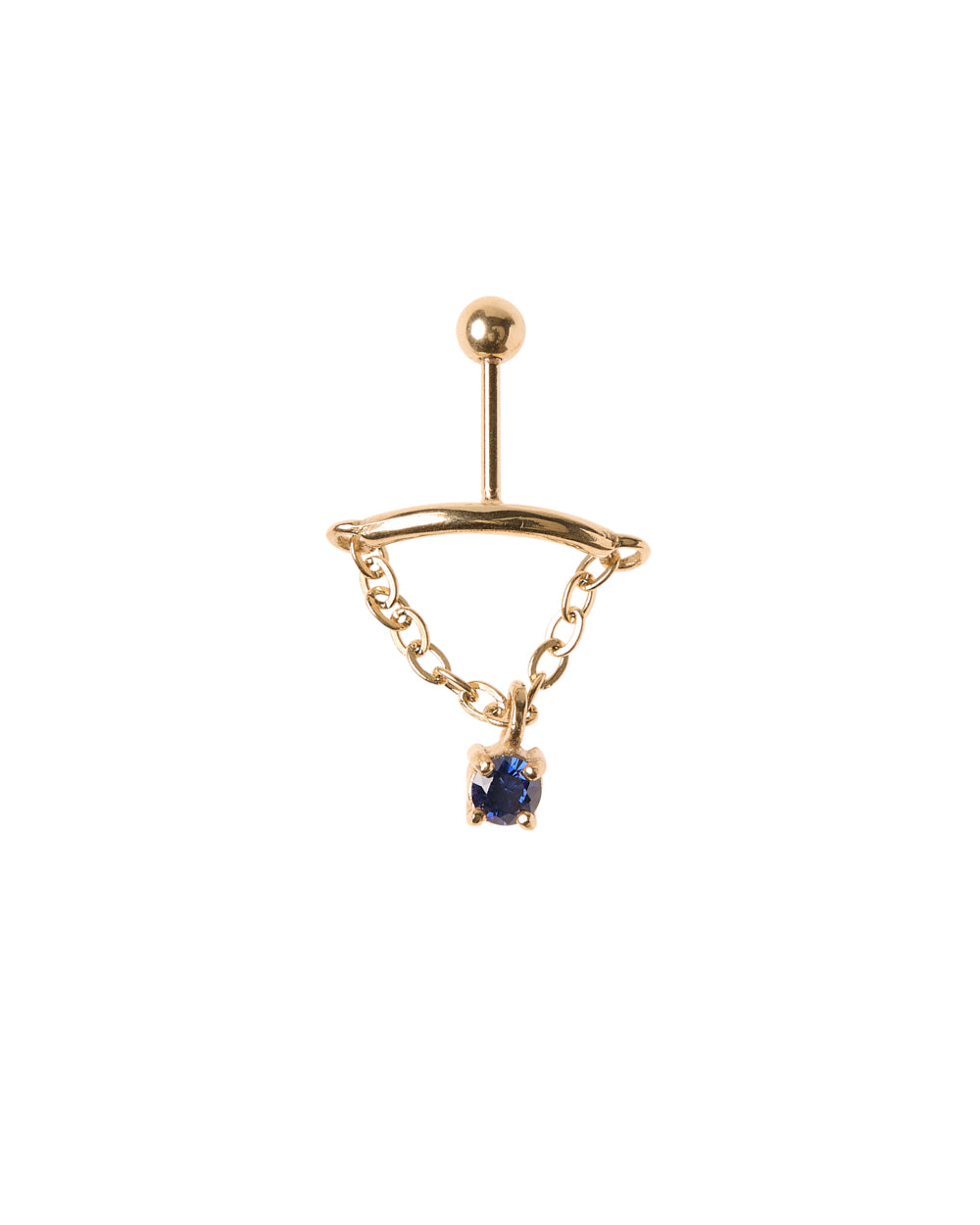 Black stone chain piercing g-p