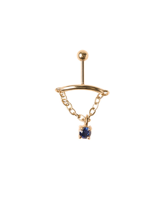 Black stone chain piercing g-p