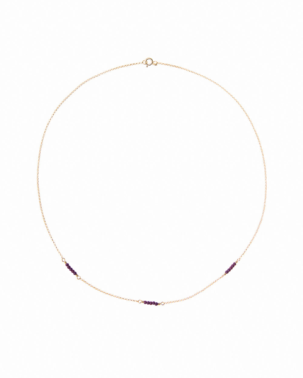 Necklace purple stone g-p