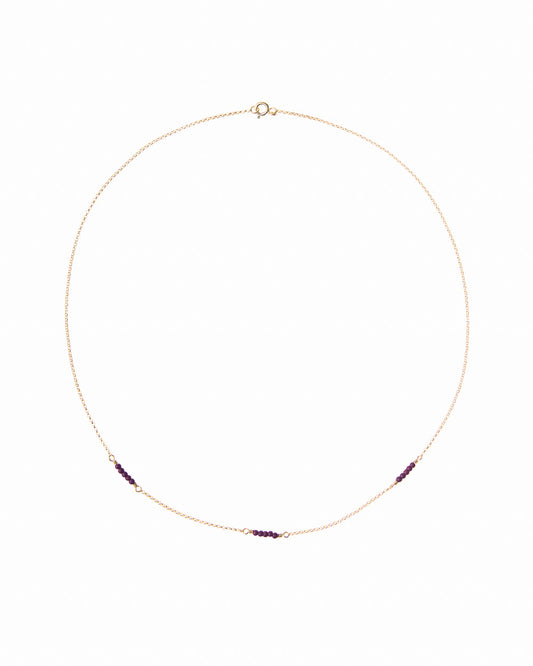 Necklace purple stone g-p