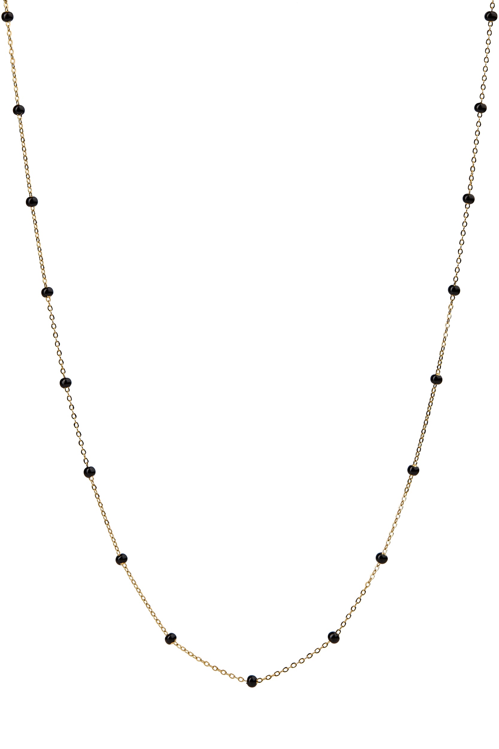 Necklace onyx g-p, 45 cm