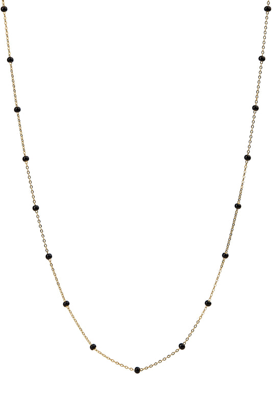 Necklace onyx g-p, 45 cm