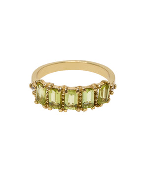 Brass big peridot baquette