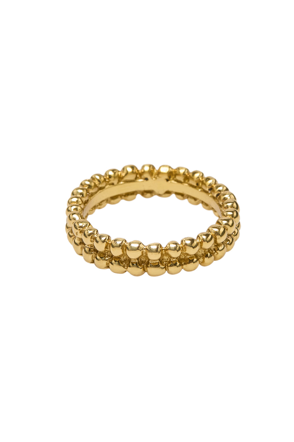 Brass double tiny ball ring