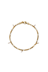  Xzota | Armbanden | Figaro small pearl | Gold plated