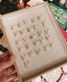 Pendants - Bamboo letter V - Gold Plated
