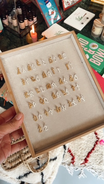 Pendants - Bamboo letter D - Gold Plated