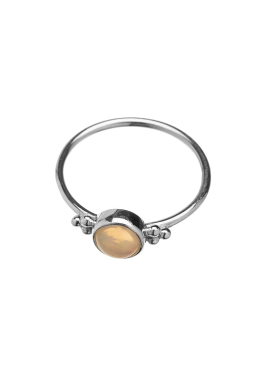 Xzota | Oorbellen | Etiopian opal dots | Gold plated