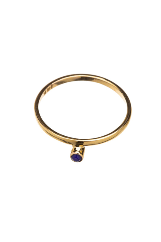 Xzota | Ringen | Small blue stone | 14K Gold