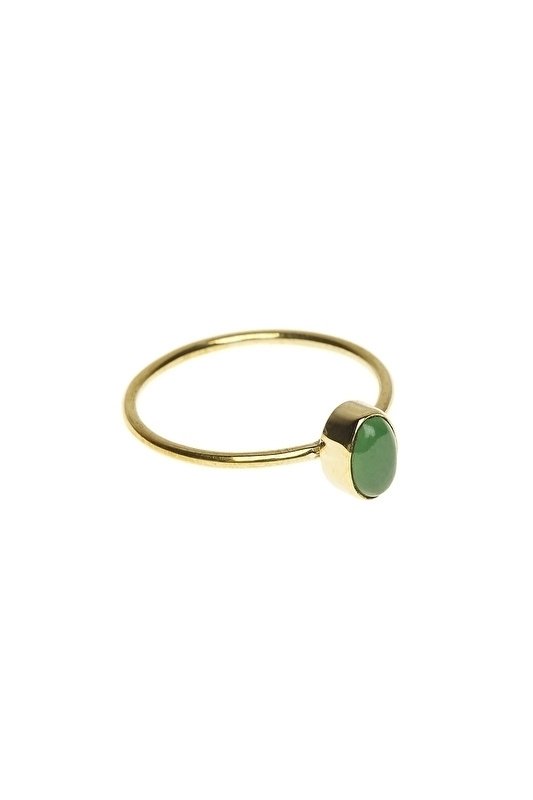 Xzota | Ringen | Jade green oval | Zilver