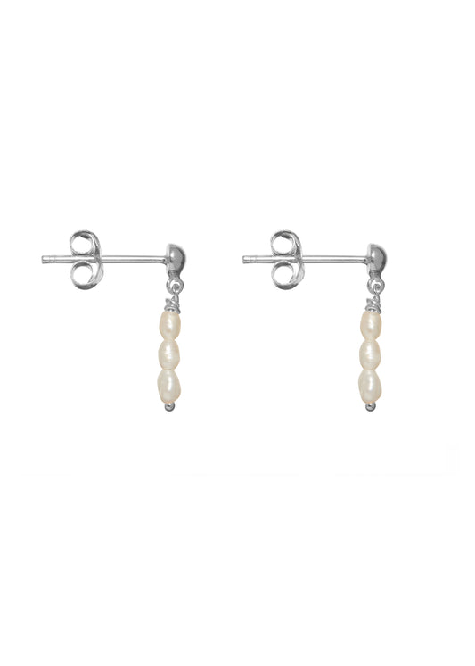 Xzota | Oorbellen | Multi pearl | Zilver