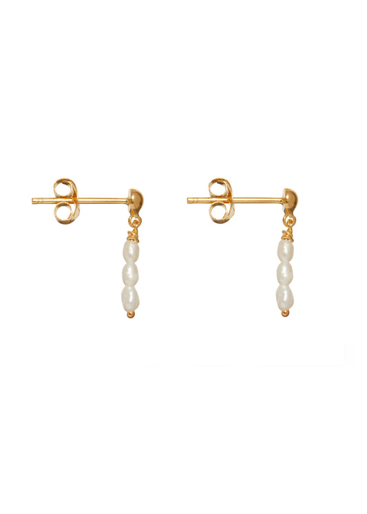 Xzota | Oorbellen | Multi pearl | Gold plated