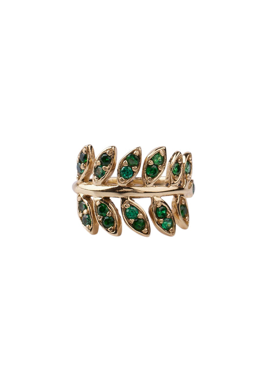 Xzota | Ringen | Green leaf | Goud