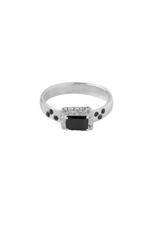 Xzota - Ringen - Tiny dots Black - Silver