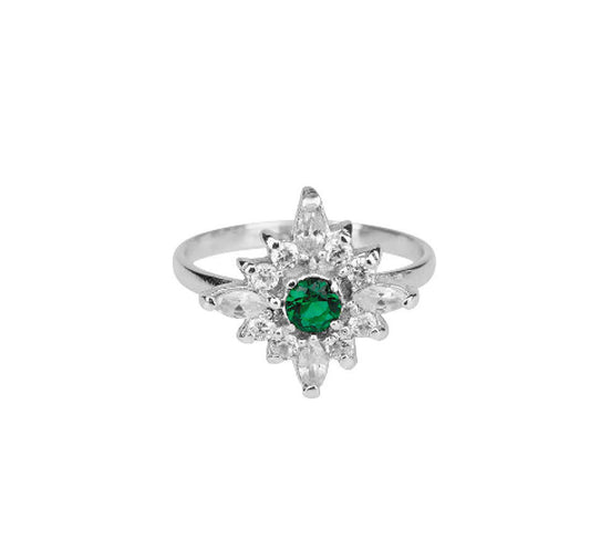 Xzota - Ringen - Dazzling flower - Silver
