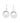 Xzota | Oorbellen | 3 rings stud | Zilver