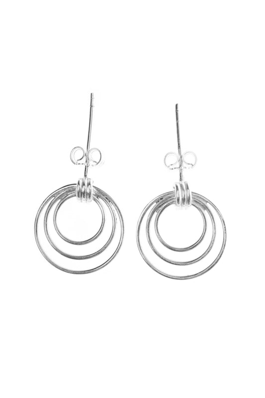 Xzota | Oorbellen | 3 rings stud | Zilver