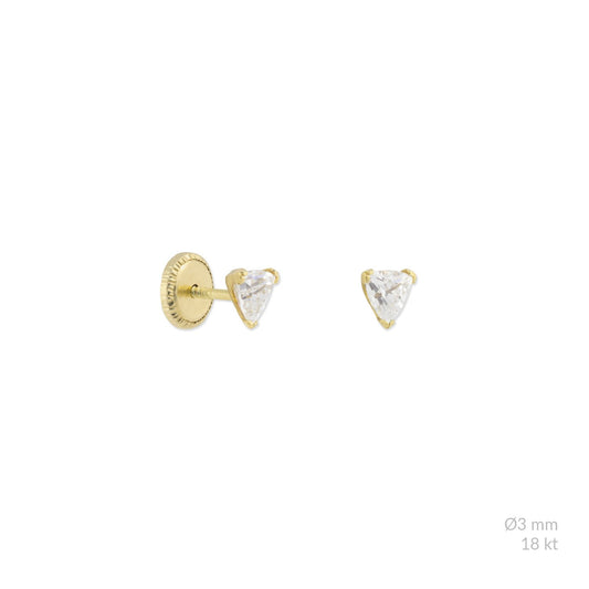 Piercing tiny heart 18K, per piece