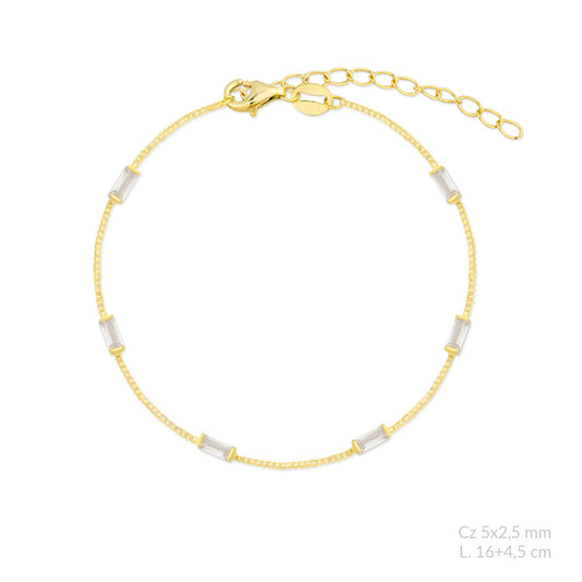 Bracelet white zircon g-p