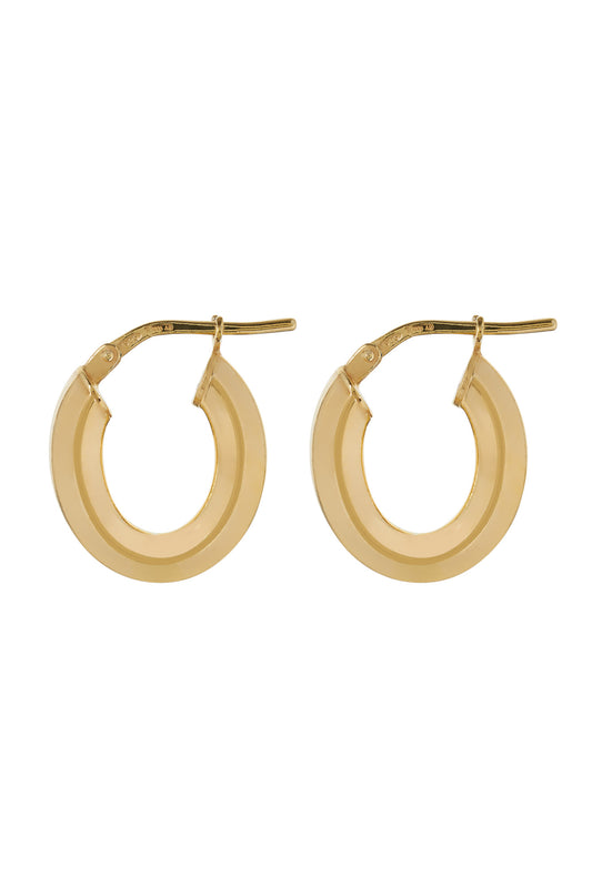 Tiny thick oval hoop g-p